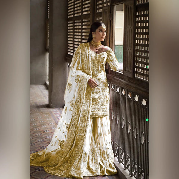 Erum Khan White And Gold